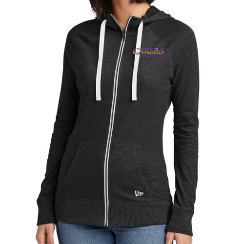 Free Time Fitness - Ladies Sueded Cotton Blend Full Zip Hoodie Thumbnail