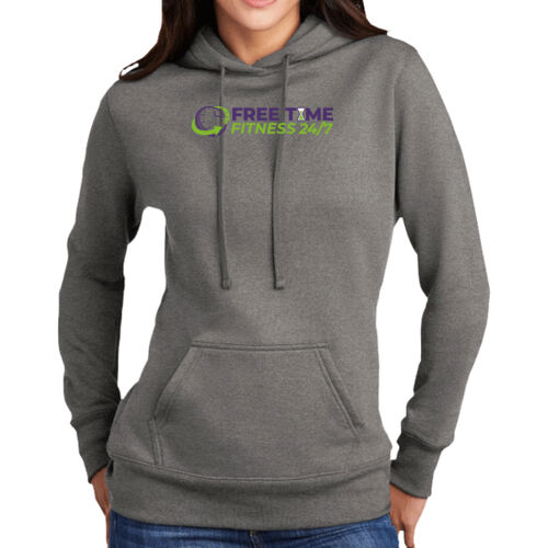 Free Time Fitness - Ladies Core Fleece Pullover Hooded Sweatshirt Thumbnail